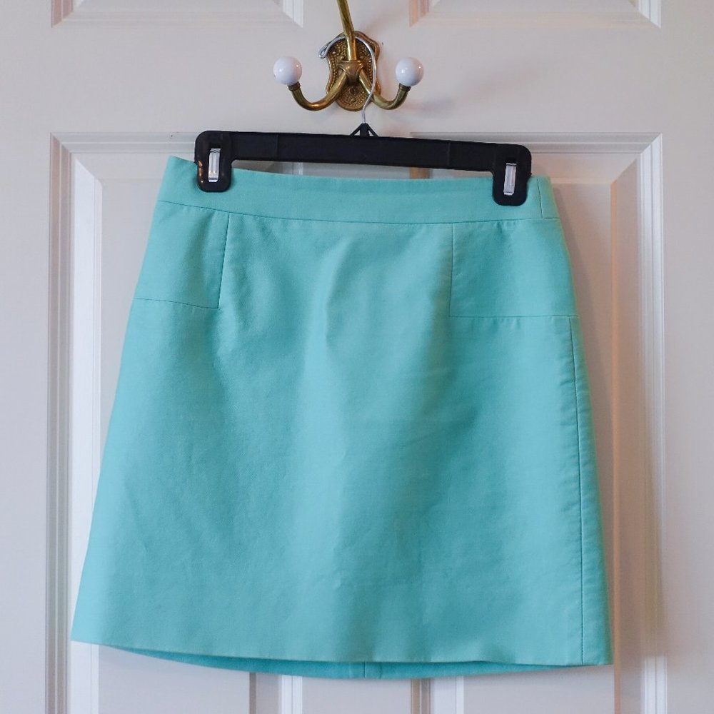 J.Crew Turquoise H-Line Skirt